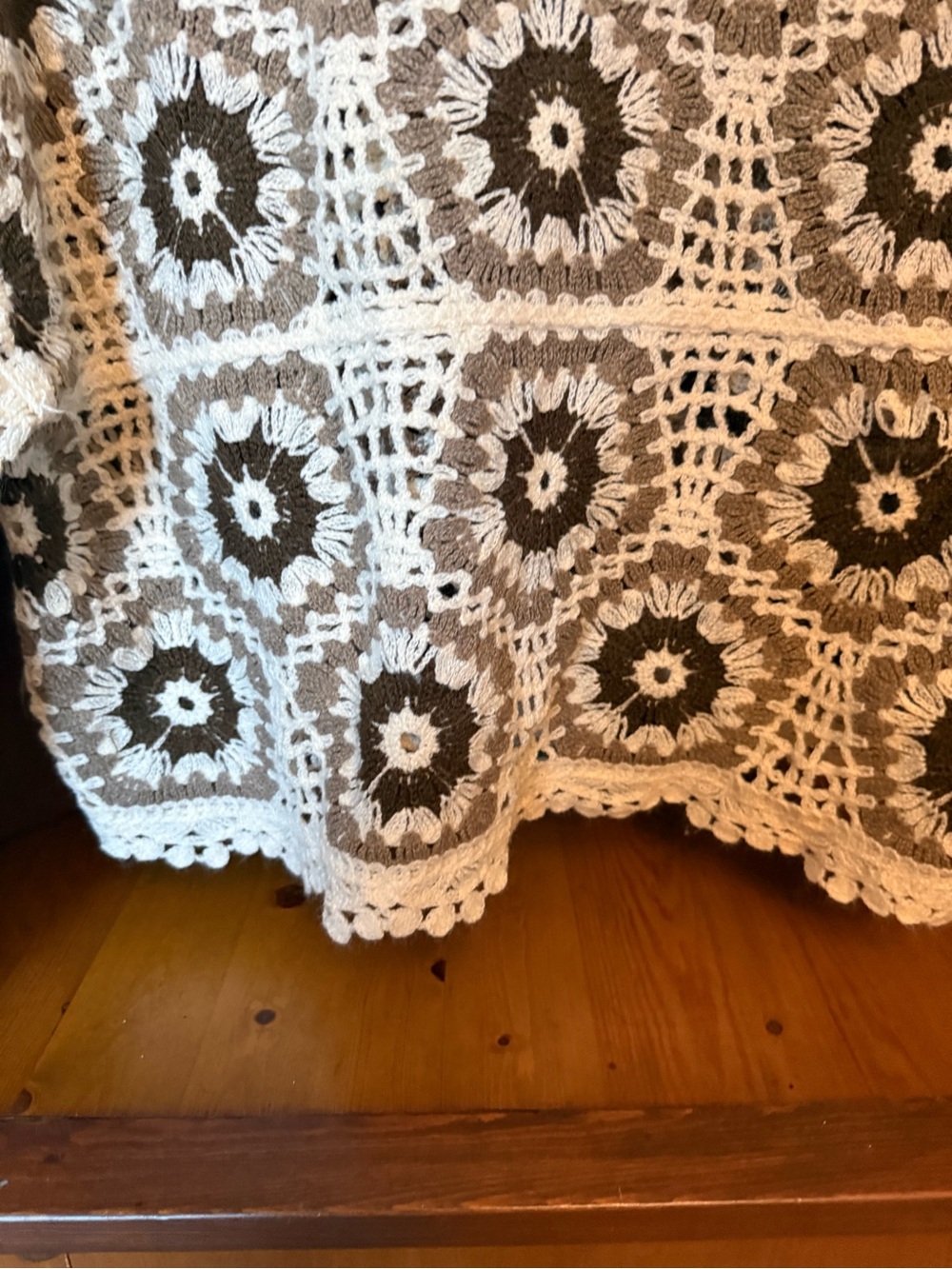 Rebellion Again crocheted sweater is a boho-style, open-knit cropped pullover L - Picture 9 of 10